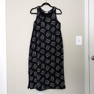 Vintage Fresh Produce Mickey Mouse Disney Midi Dress